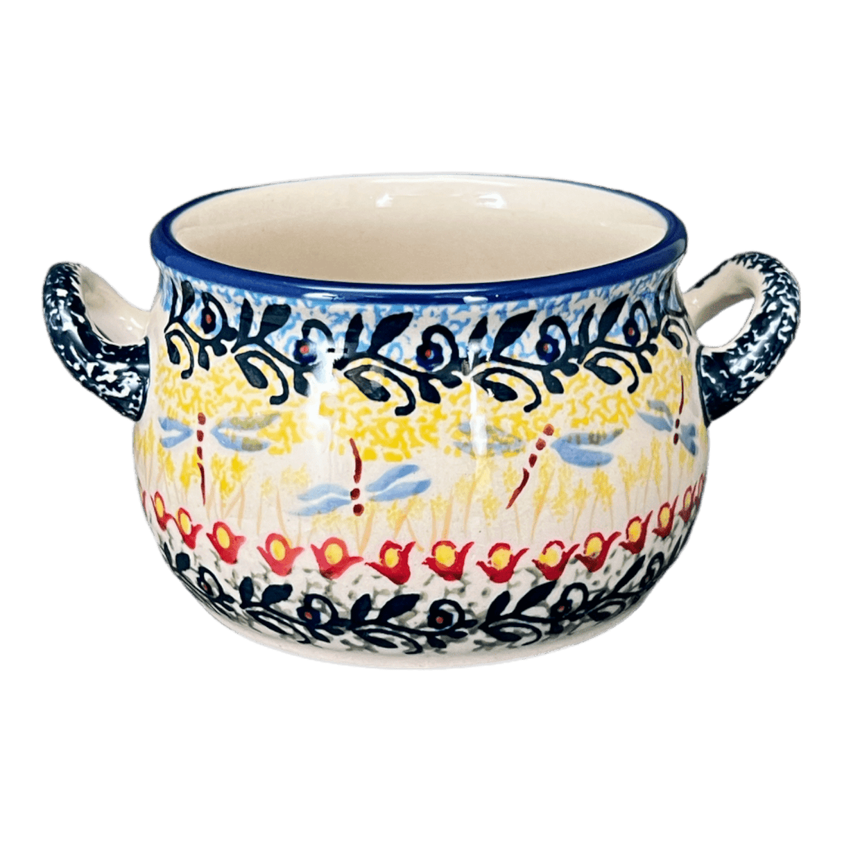 Soup Tureen, Individual, 14 oz in "Dragonfly Delight" by Manufaktura | B006S-JZ36