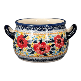 Polish Pottery Individual Soup Tureen W/Handles (Brilliant Wreath) | B006S-WK78 Additional Image at PolishPotteryOutlet.com