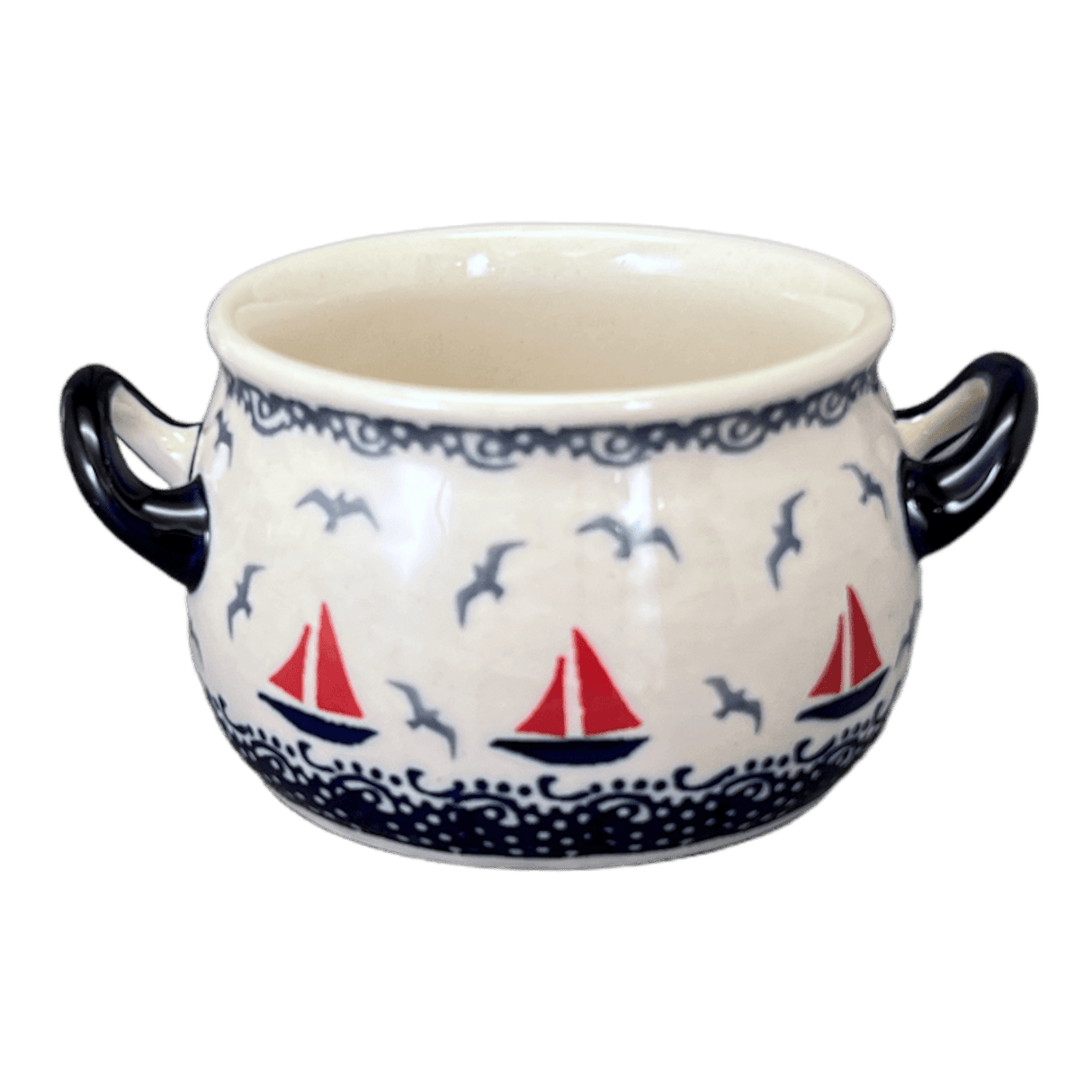 Soup Tureen, Individual, 14 oz in "Smooth Seas" by Manufaktura | B006T-DPML