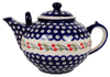 Polish Pottery 3 Liter Teapot (Cherry Dot) | C001T-70WI at PolishPotteryOutlet.com