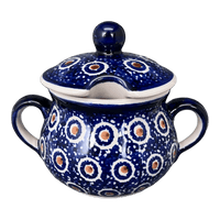 A picture of a Polish Pottery The Traditional Sugar Bowl (Bonbons) | C015T-2 as shown at PolishPotteryOutlet.com/products/the-traditional-sugar-bowl-2-c015t-2