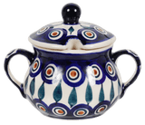 Bowl, Round, Sugar Bowl, 3.5" in "Peacock" by Manufaktura | C015T-54