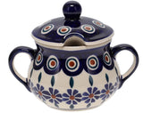 Bowl, Round, Sugar Bowl, 3.5" in "Floral Peacock" by Manufaktura | C015T-54KK