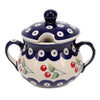 Polish Pottery Bowl, Round, Sugar Bowl, 3.5" in "Cherry Dot" by Manufaktura | C015T-70WI at PolishPotteryOutlet.com