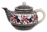 Teapot, 1.5 Liter in "Duet in Black & Red" by Manufaktura | C017S-DPCC