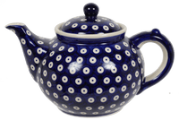 A picture of a Polish Pottery The 1.5 Liter Teapot (Dot to Dot) | C017T-70A as shown at PolishPotteryOutlet.com/products/the-15-liter-teapot-dot-to-dot