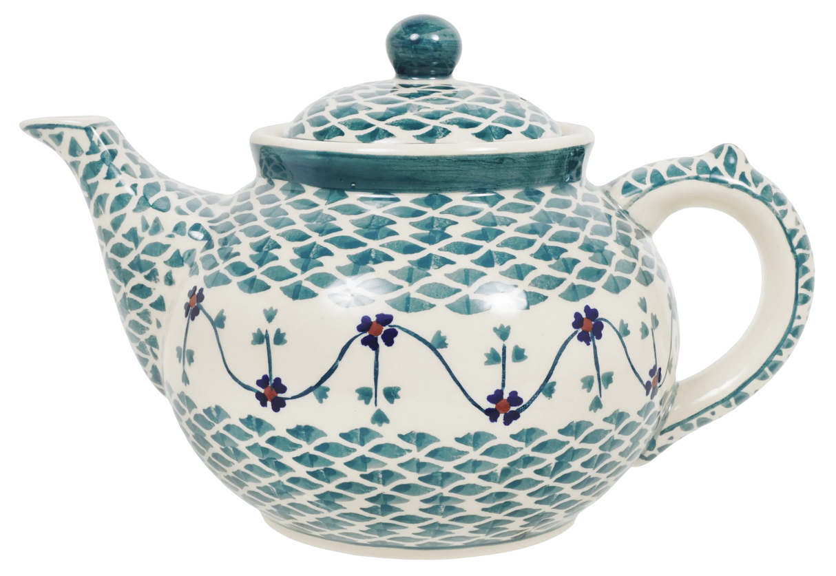 Teapot, 1.5 Liter in "Woven Pansies" by Manufaktura | C017T-RV