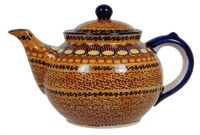A picture of a Polish Pottery 1.5 Liter Teapot (Desert Sunrise) | C017U-KLJ as shown at PolishPotteryOutlet.com/products/the-15-liter-teapot-desert-sunrise