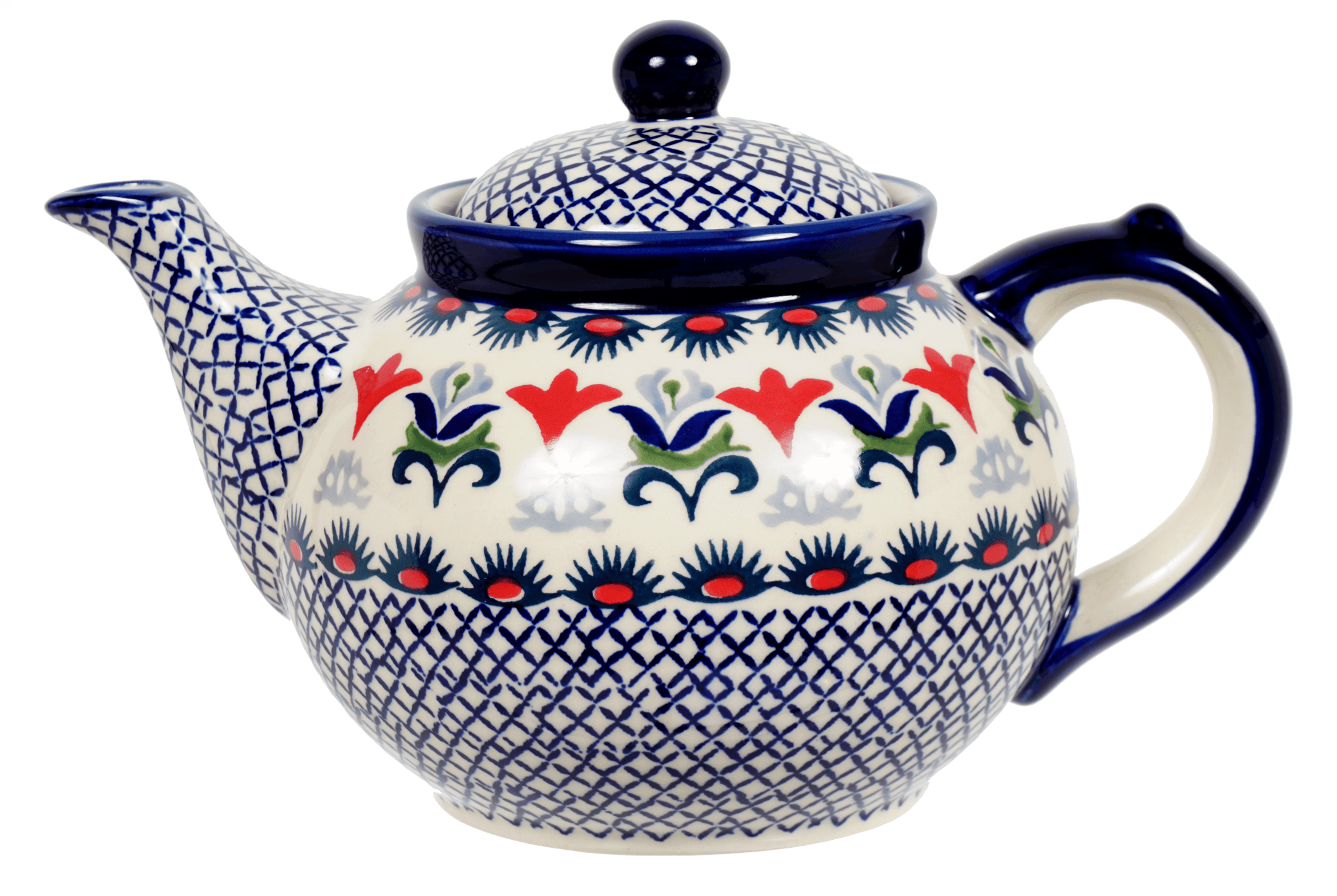 Polish Pottery - Muffin Pan - Scandinavian Scarlet - The Polish Pottery  Outlet