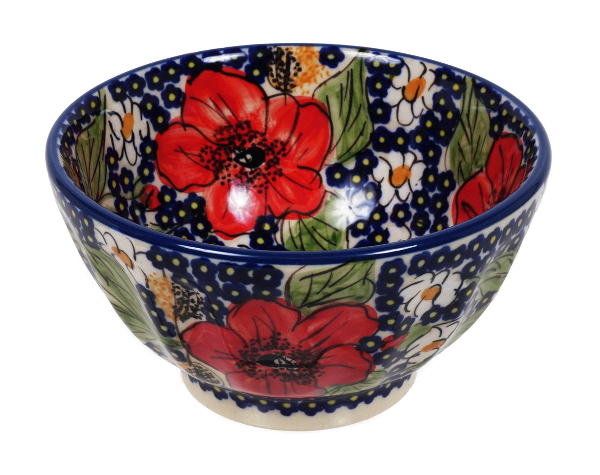 Bowl, Round, Fancy, 5.5" in "Poppies & Posies" by Manufaktura | C018S-IM02
