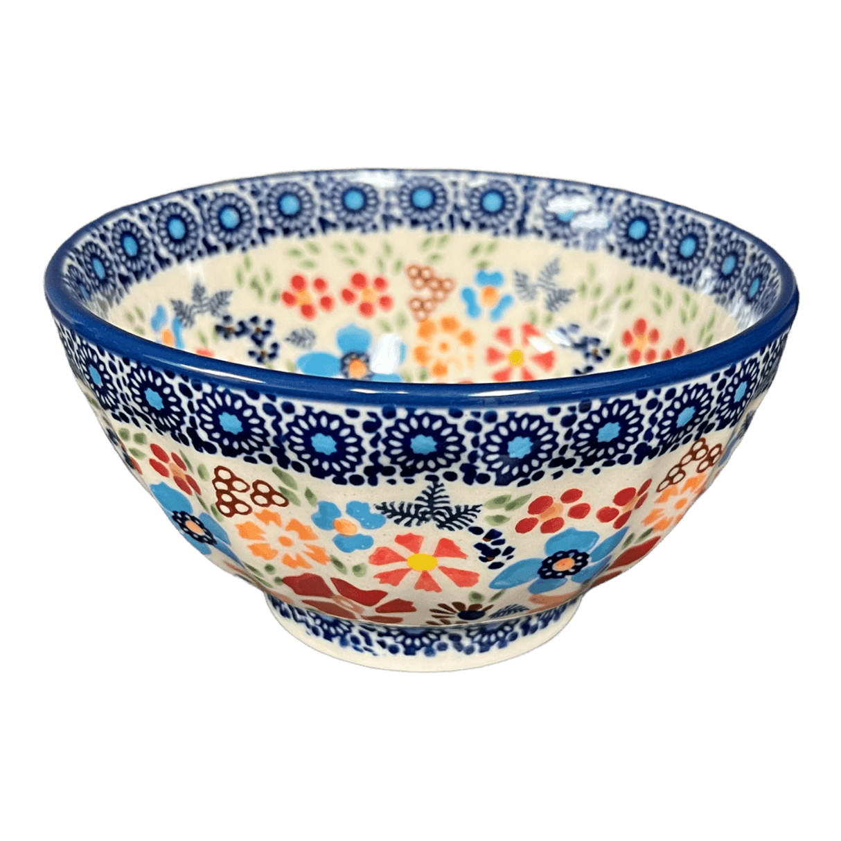 Bowl, Round, Fancy, 5.5" in "Festive Flowers" by Manufaktura | C018S-IZ16