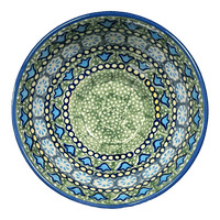 A picture of a Polish Pottery 5.5" Fancy Bowl (Blue Bells) | C018S-KLDN as shown at PolishPotteryOutlet.com/products/5-5-fancy-bowl-blue-bells-c018s-kldn