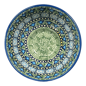 Polish Pottery 5.5" Fancy Bowl (Blue Bells) | C018S-KLDN Additional Image at PolishPotteryOutlet.com