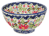 Polish Pottery 5.5" Fancy Bowl (Floral Fantasy) | C018S-P260 at PolishPotteryOutlet.com