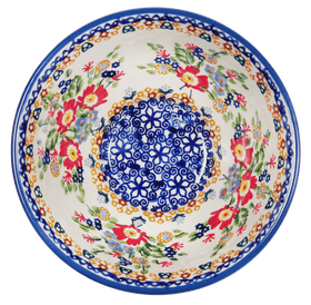 Polish Pottery 5.5" Fancy Bowl (Poppy Persuasion) | C018S-P265 Additional Image at PolishPotteryOutlet.com