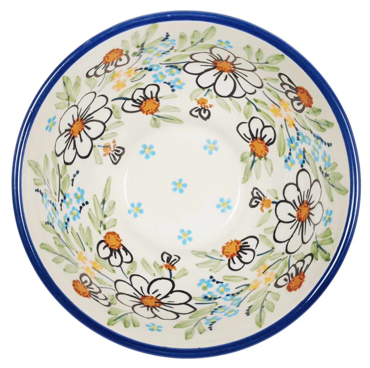 Bowl, Round, Fancy, 5.5" in "Daisy Bouquet" by Manufaktura | C018S-TAB3