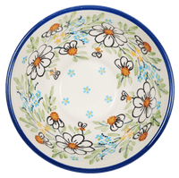 A picture of a Polish Pottery 5.5" Fancy Bowl (Daisy Bouquet) | C018S-TAB3 as shown at PolishPotteryOutlet.com/products/5-5-fancy-bowl-daisy-bouquet