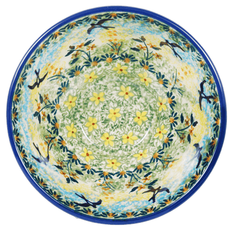 Bowl, Round, Fancy, 5.5" in "Soaring Swallows" by Manufaktura | C018S-WK57