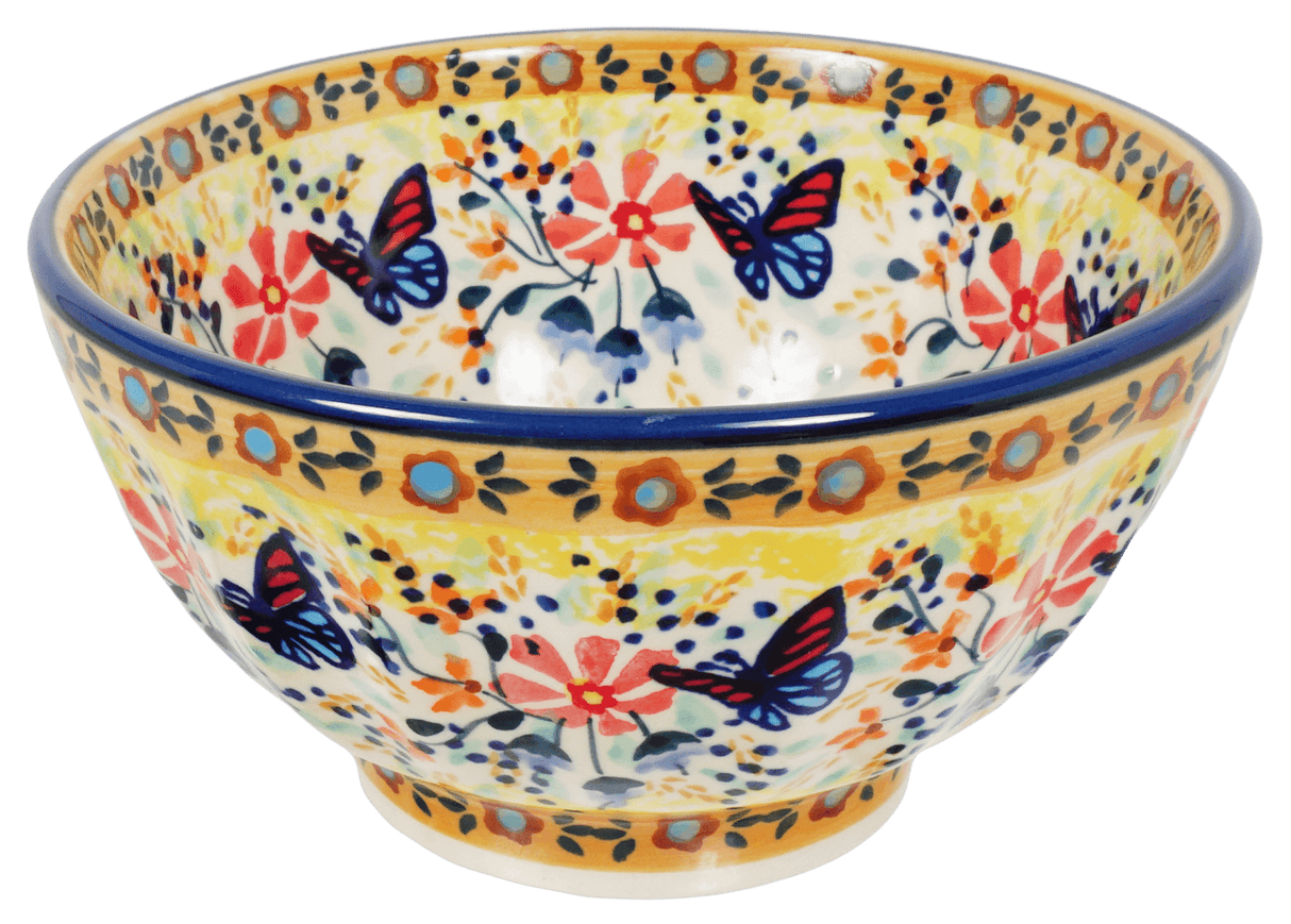 Bowl, Round, Fancy, 5.5" in "Butterfly Bliss" by Manufaktura | C018S-WK73