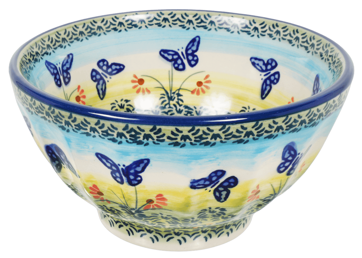 Bowl, Round, Fancy, 5.5" in "Butterflies in Flight" by Manufaktura | C018S-WKM
