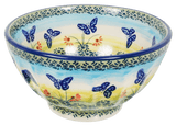 Bowl, Round, Fancy, 5.5" in "Butterflies in Flight" by Manufaktura | C018S-WKM