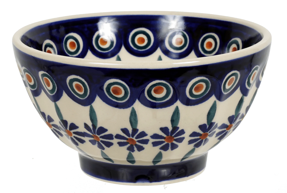 Bowl, Round, Fancy, 5.5" in "Floral Peacock" by Manufaktura | C018T-54KK