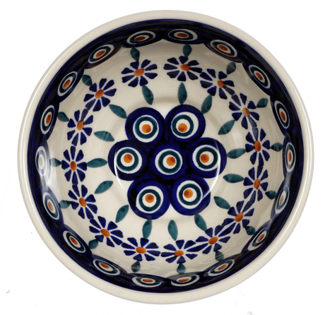 Bowl, Round, Fancy, 5.5" in "Floral Peacock" by Manufaktura | C018T-54KK