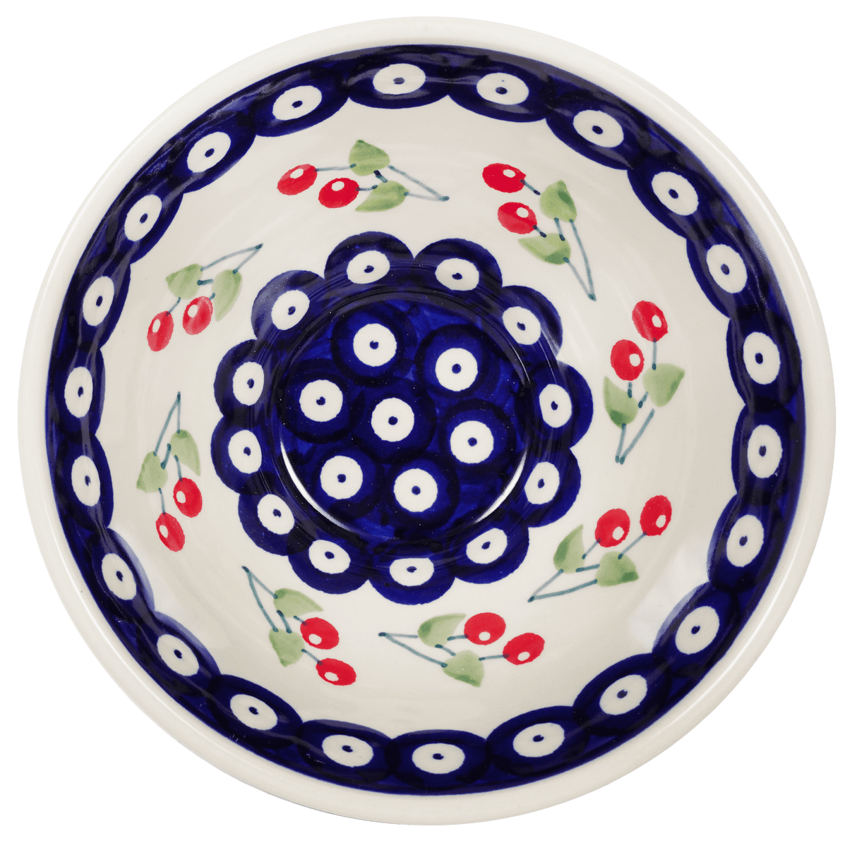 Bowl, Round, Fancy, 5.5" in "Cherry Dot" by Manufaktura | C018T-70WI