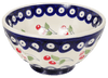 Polish Pottery 5.5" Fancy Bowl (Cherry Dot) | C018T-70WI at PolishPotteryOutlet.com