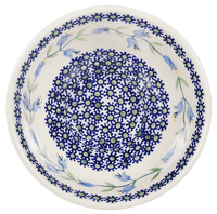 A picture of a Polish Pottery 5.5" Fancy Bowl (Lily of the Valley) | C018T-ASD as shown at PolishPotteryOutlet.com/products/5-5-fancy-bowl-lily-of-the-valley