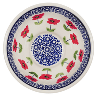 A picture of a Polish Pottery 5.5" Fancy Bowl (Poppy Garden) | C018T-EJ01 as shown at PolishPotteryOutlet.com/products/5-5-fancy-bowl-poppy-garden