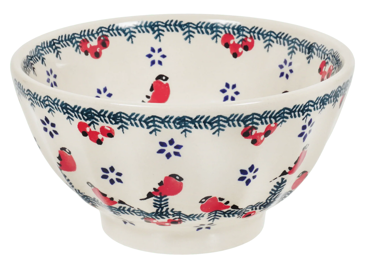 Bowl, Round, Fancy, 5.5" in "Red Bird" by Manufaktura | C018T-GILE