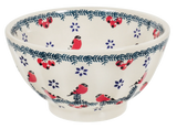 Bowl, Round, Fancy, 5.5" in "Red Bird" by Manufaktura | C018T-GILE