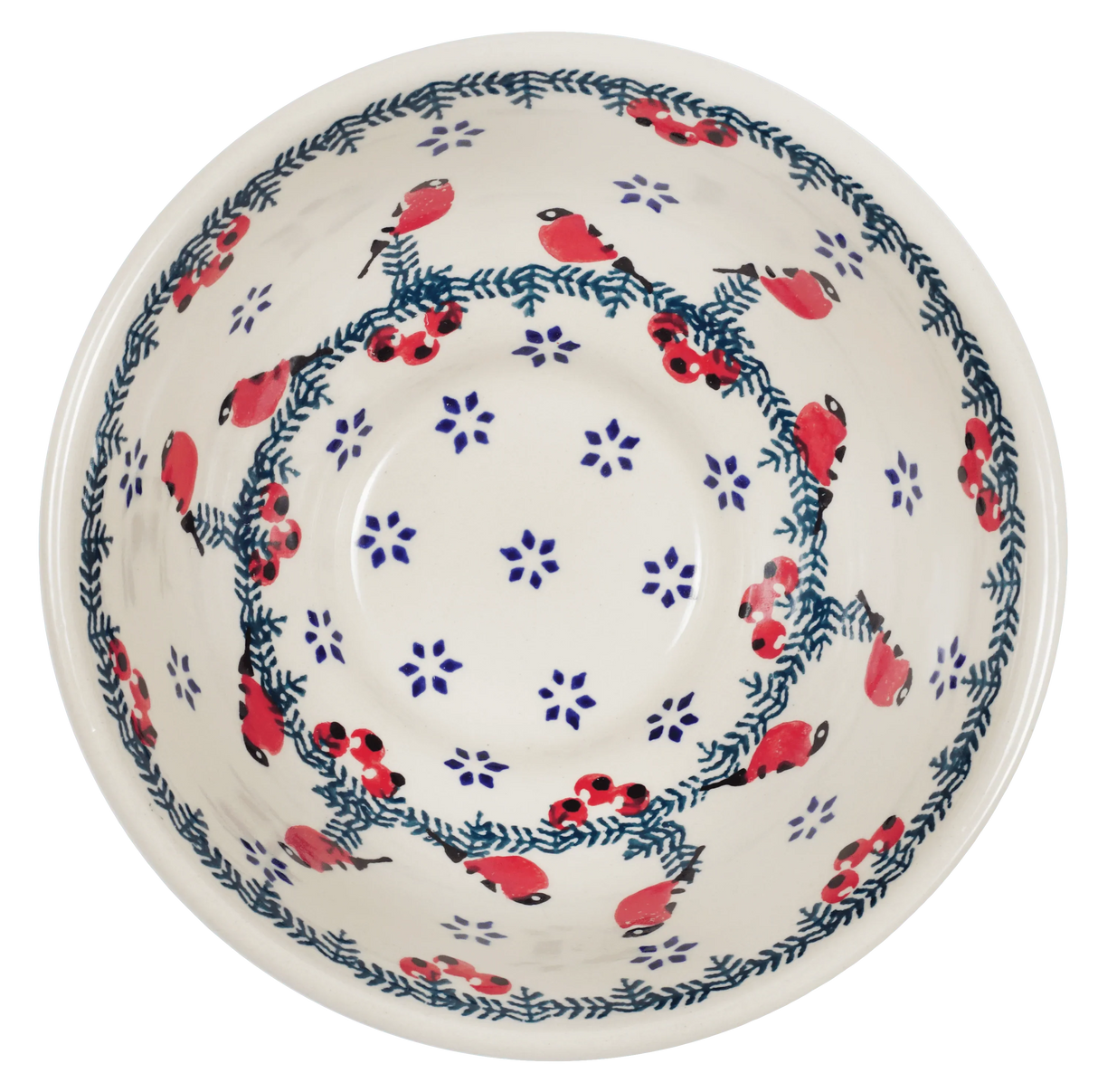 Bowl, Round, Fancy, 5.5" in "Red Bird" by Manufaktura | C018T-GILE