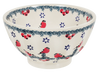 Polish Pottery 5.5" Fancy Bowl (Red Bird) | C018T-GILE at PolishPotteryOutlet.com