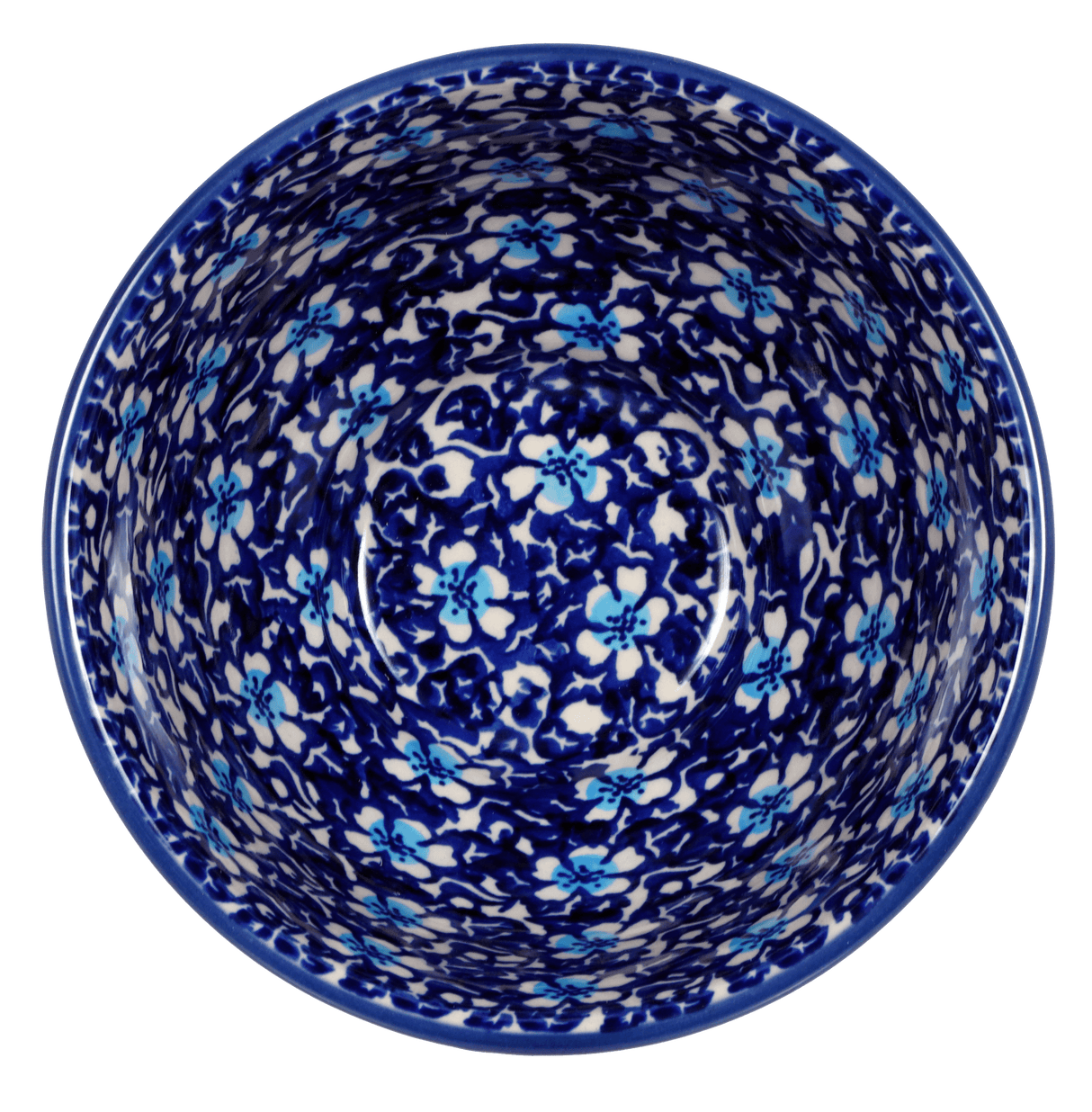 Bowl, Round, Fancy, 5.5" in "Blue on Blue" by Manufaktura | C018T-J109