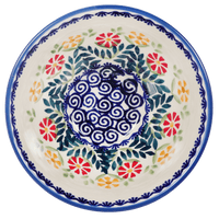 A picture of a Polish Pottery 5.5" Fancy Bowl (Flower Power) | C018T-JS14 as shown at PolishPotteryOutlet.com/products/5-5-fancy-bowl-flower-power