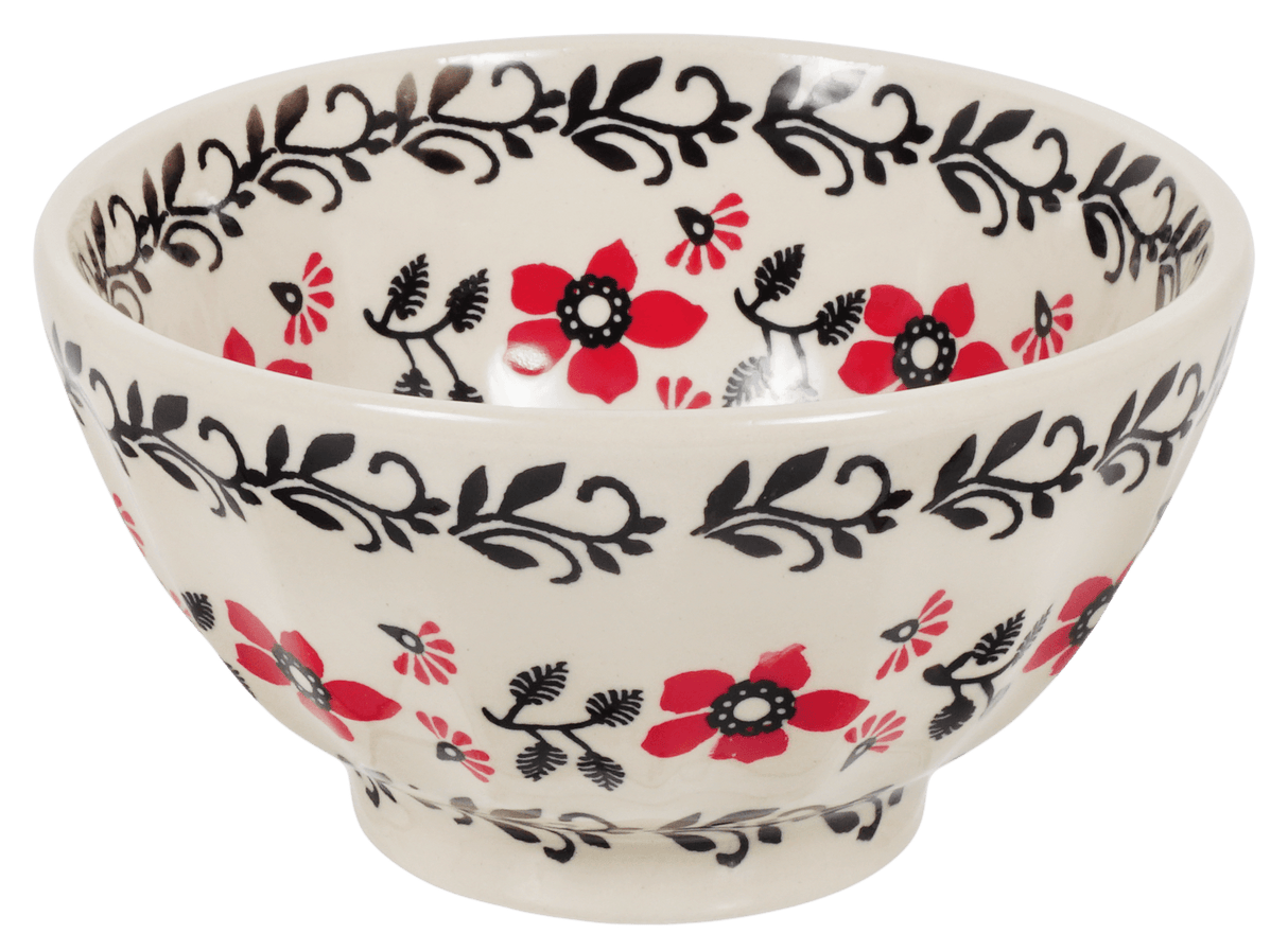 Bowl, Round, Fancy, 5.5" in "Scarlet Garden" by Manufaktura | C018T-KK01