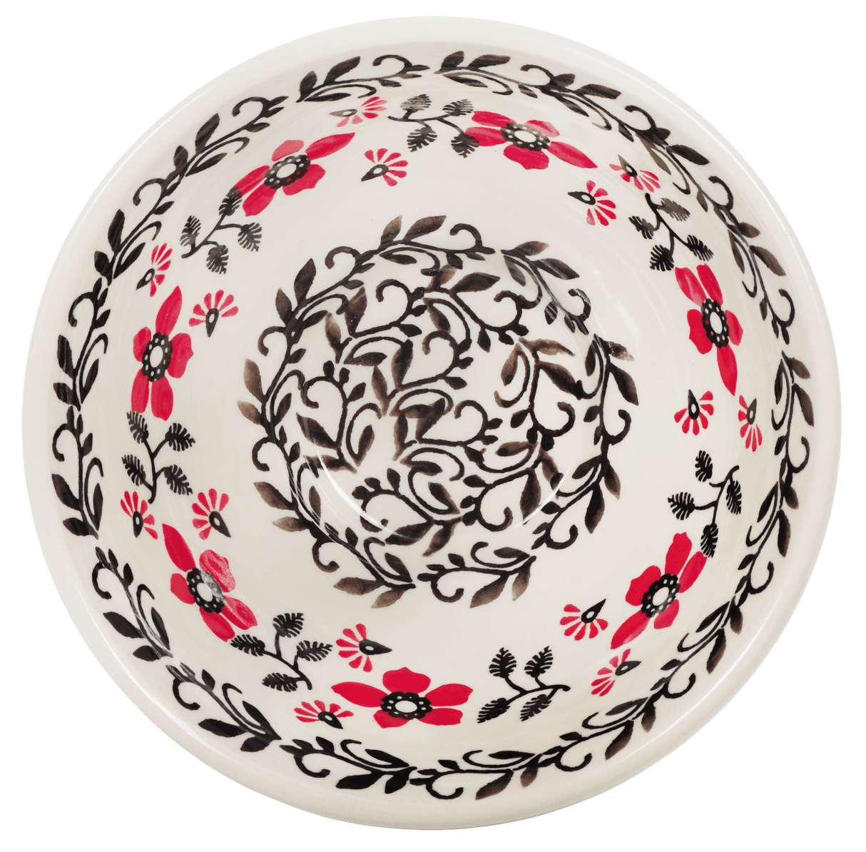 Bowl, Round, Fancy, 5.5" in "Scarlet Garden" by Manufaktura | C018T-KK01