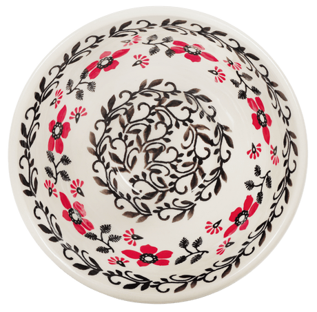 Bowl, Round, Fancy, 5.5" in "Scarlet Garden" by Manufaktura | C018T-KK01