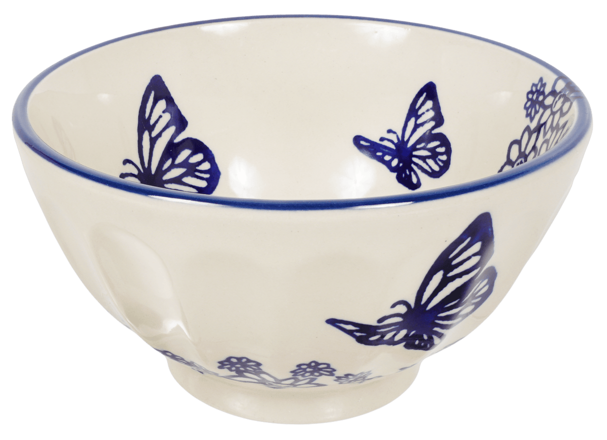 Bowl, Round, Fancy, 5.5" in "Butterfly Garden" by Manufaktura | C018T-MOT1