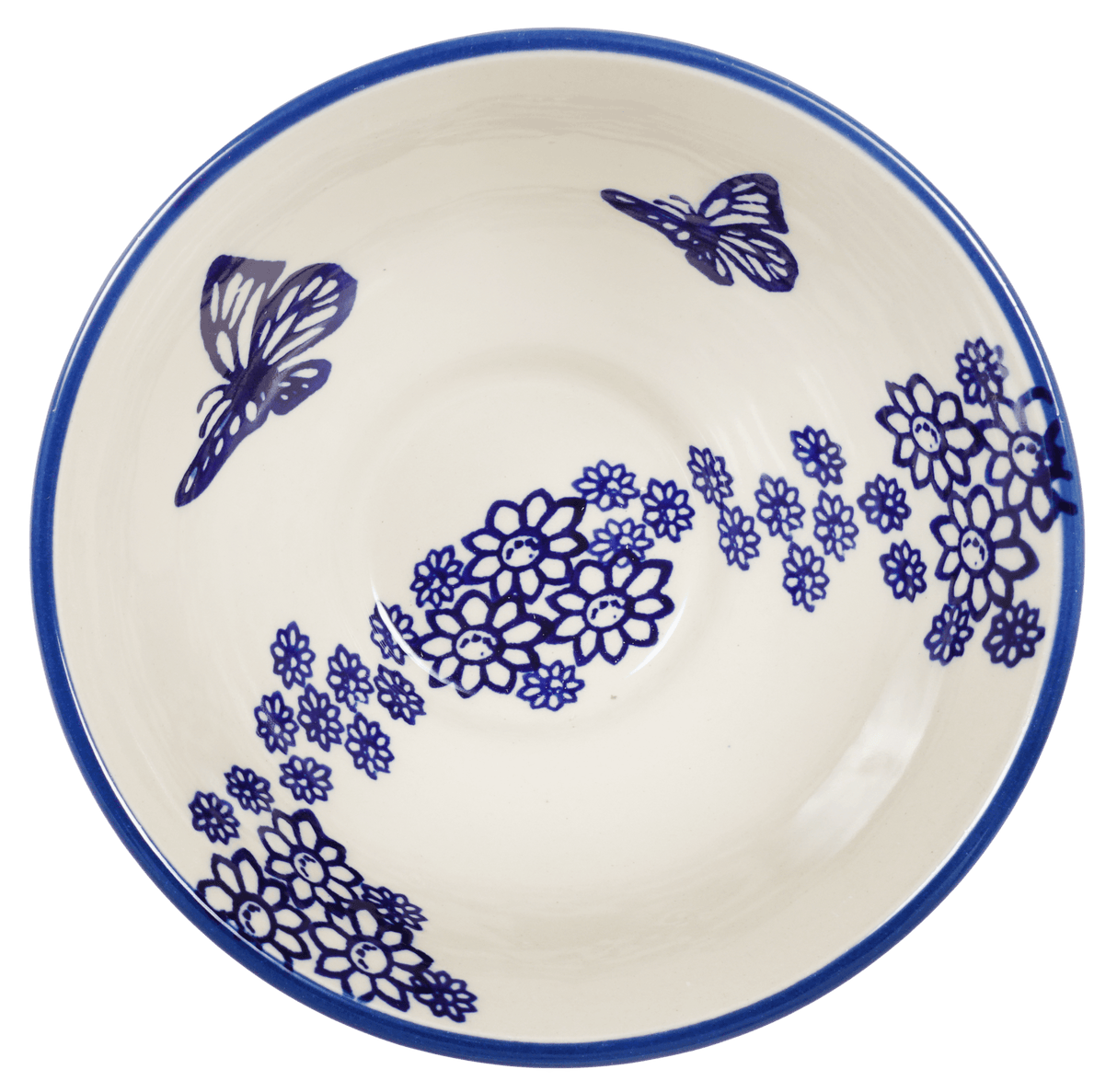 Bowl, Round, Fancy, 5.5" in "Butterfly Garden" by Manufaktura | C018T-MOT1