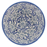 A picture of a Polish Pottery 5.5" Fancy Bowl (English Blue) | C018U-AS53 as shown at PolishPotteryOutlet.com/products/5-5-fancy-bowl-english-blue-c018u-as53
