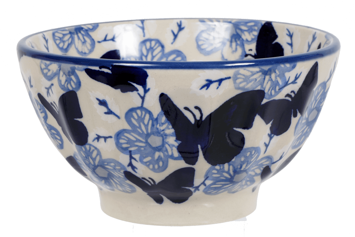 Bowl, Round, Fancy, 5.5" in "Blue Butterfly" by Manufaktura | C018U-AS58