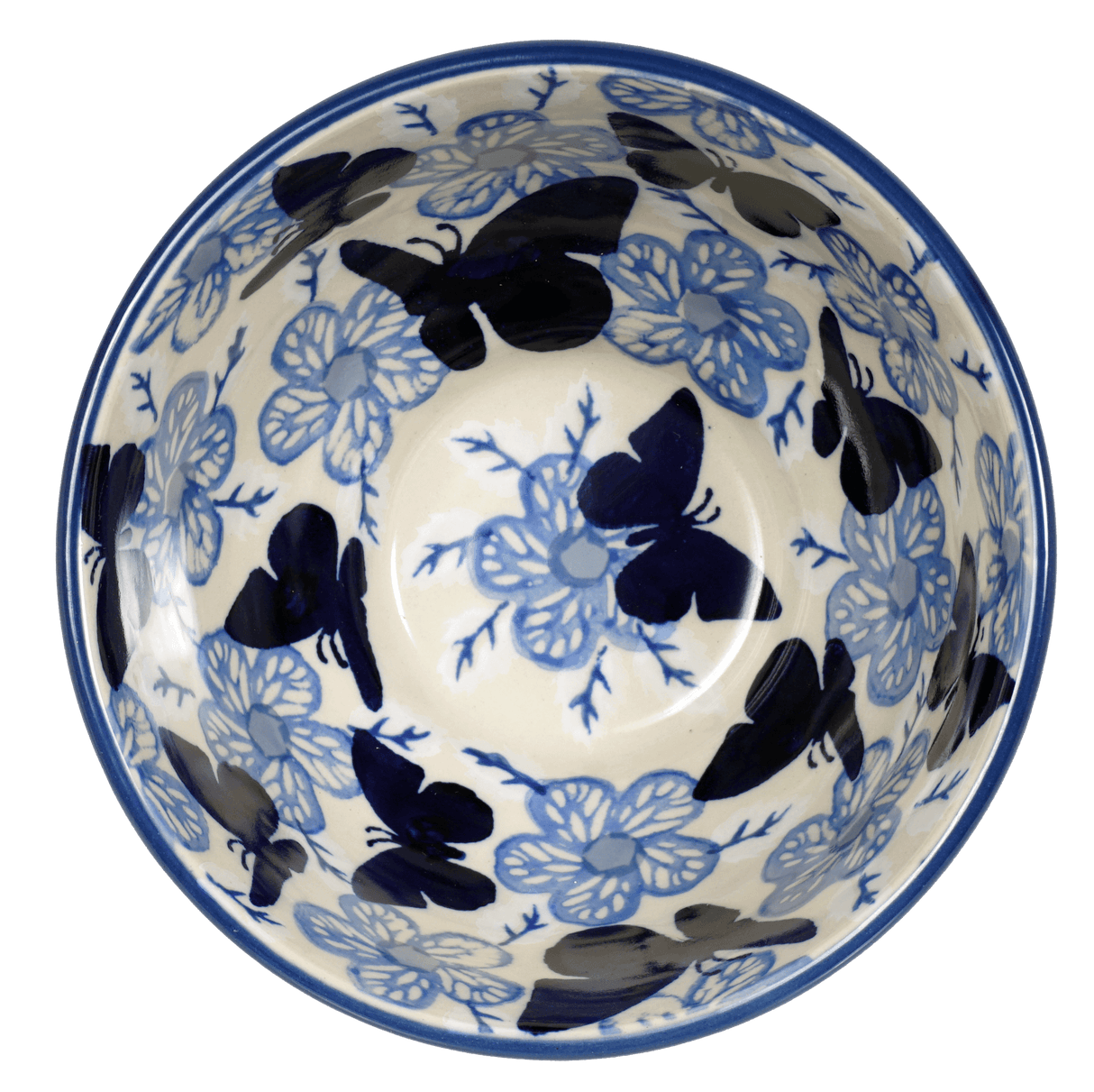 Bowl, Round, Fancy, 5.5" in "Blue Butterfly" by Manufaktura | C018U-AS58