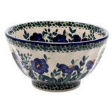 Bowl, Round, Fancy, 5.5" in "Bouncing Blue Blossoms" by Manufaktura | C018U-IM03