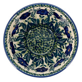 Bowl, Round, Fancy, 5.5" in "Bouncing Blue Blossoms" by Manufaktura | C018U-IM03