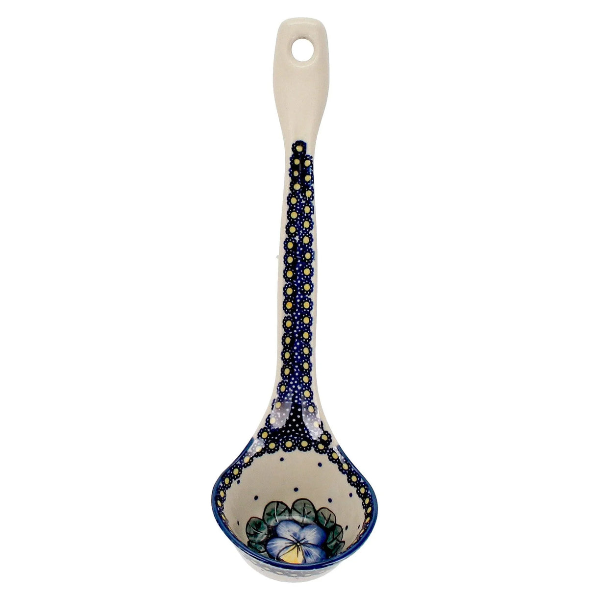 Ladle, Soup, 12" in "Pansies" by Manufaktura | C020S-JZB