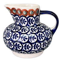 A picture of a Polish Pottery Big Belly Creamer (Olive Garden) | D008T-48 as shown at PolishPotteryOutlet.com/products/big-belly-creamer-olive-garden-d008t-48