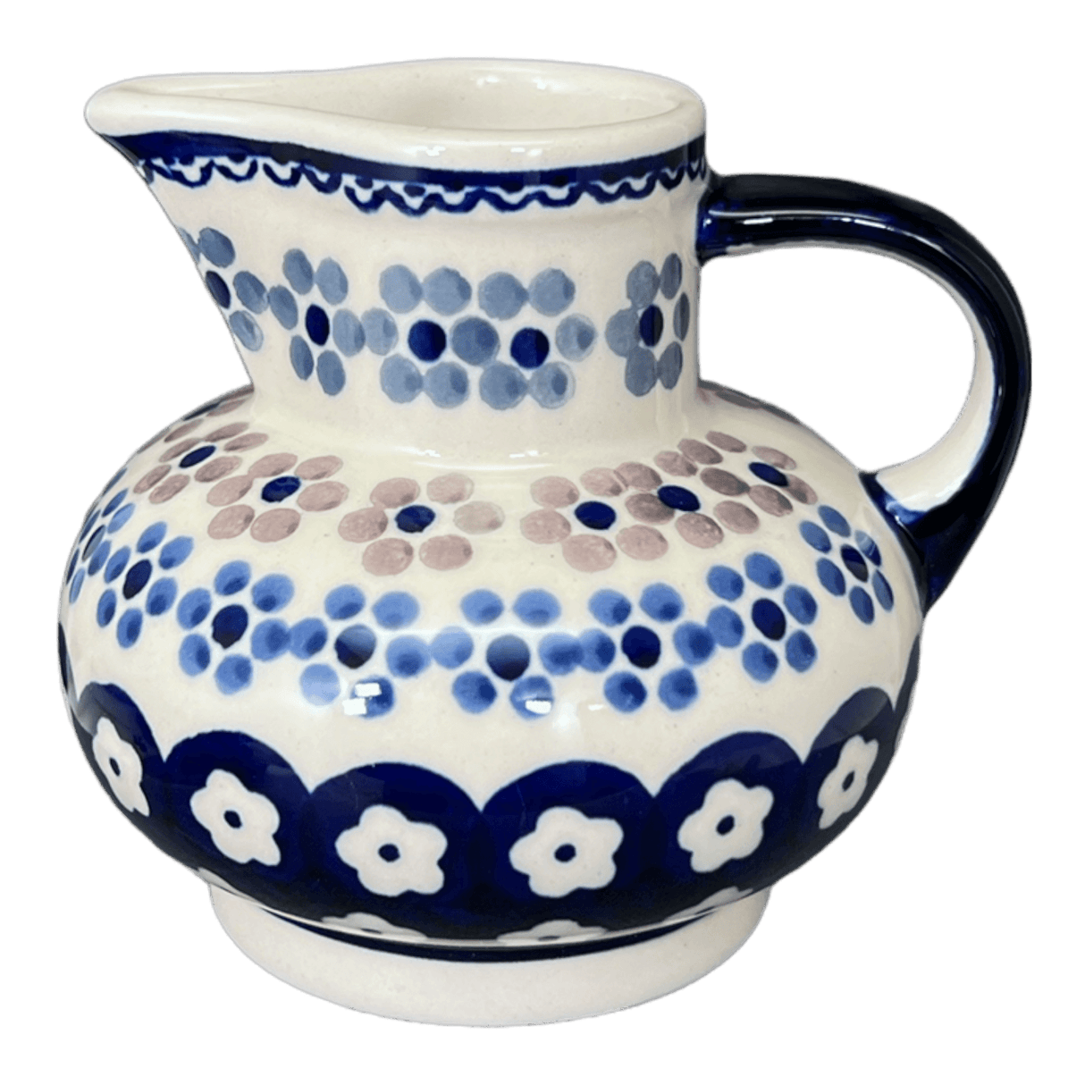 Creamer, Big Belly, 8 oz in "Floral Chain" by Manufaktura | D008T-EO37